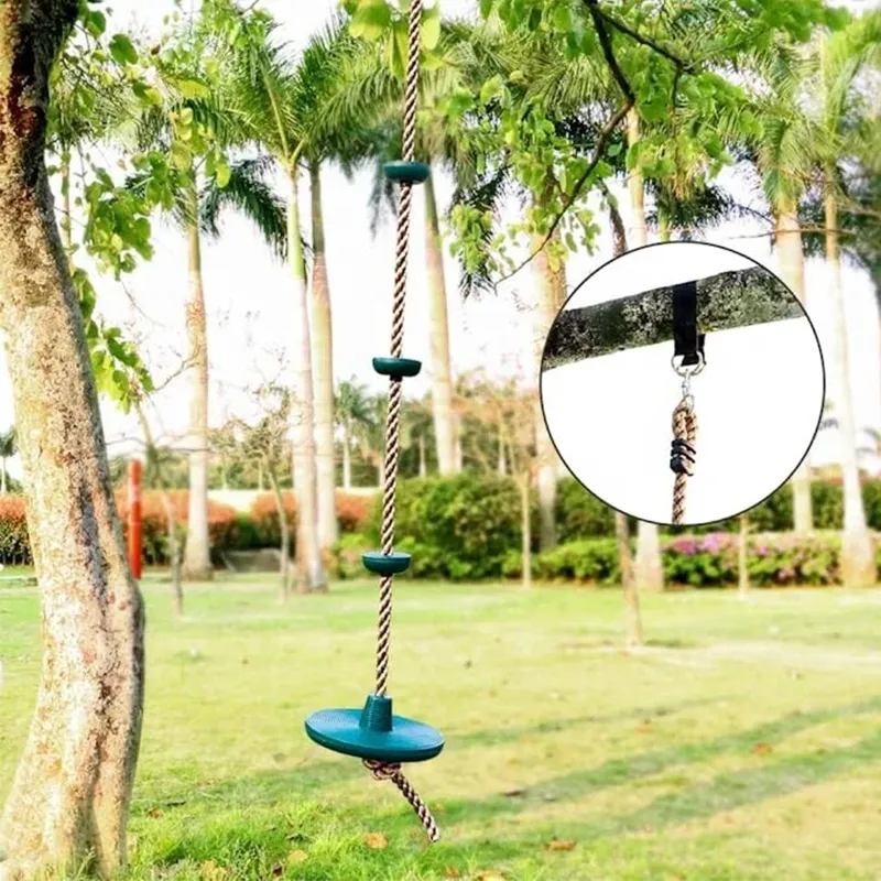 Colorful Climbing Rope Hanging Tree Disc Swing 6