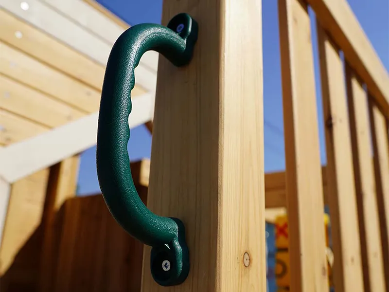 kids backyard outdoor wooden playground equipment slide swing set 特色3