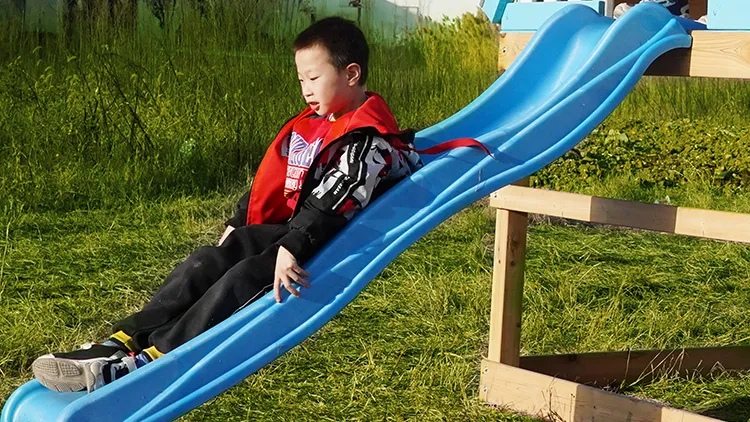 2.2m Outdoor Children Plastic Wave Slide for Kids min