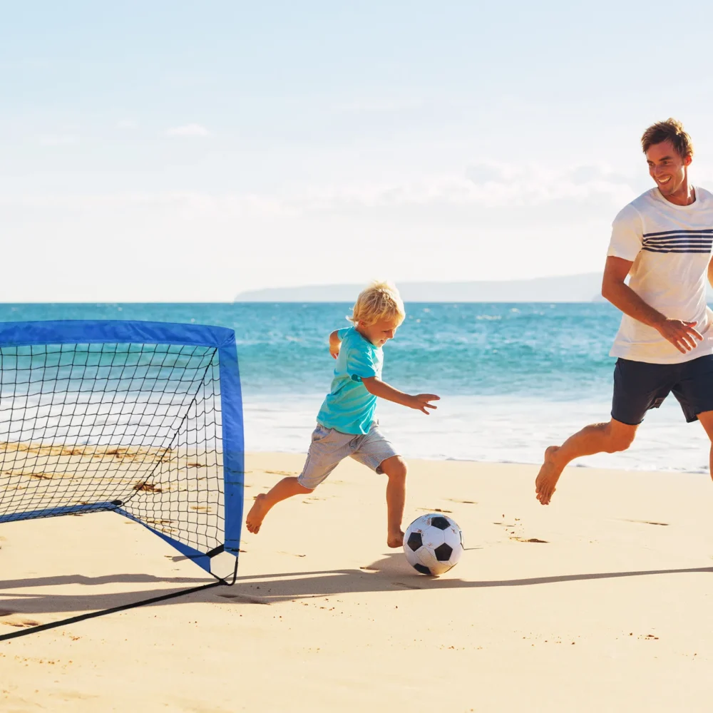Kid Outdoor Foldable Portable Football Goal Football Net (4)