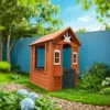 Outdoor Backyard Wooden Playhouse Kids Cubby House (1)