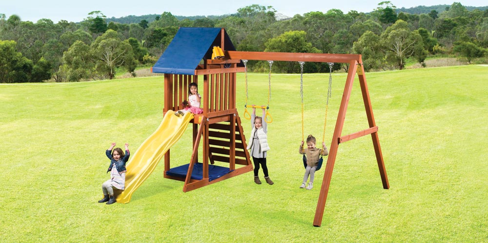 wooden swing set