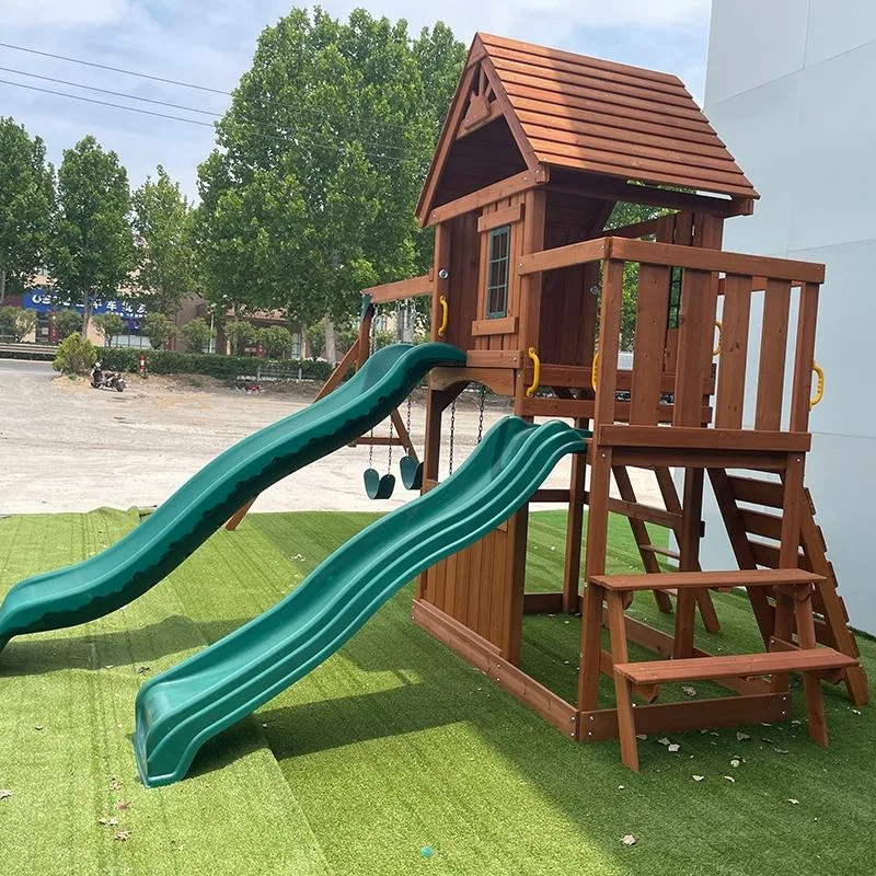wooden swing set