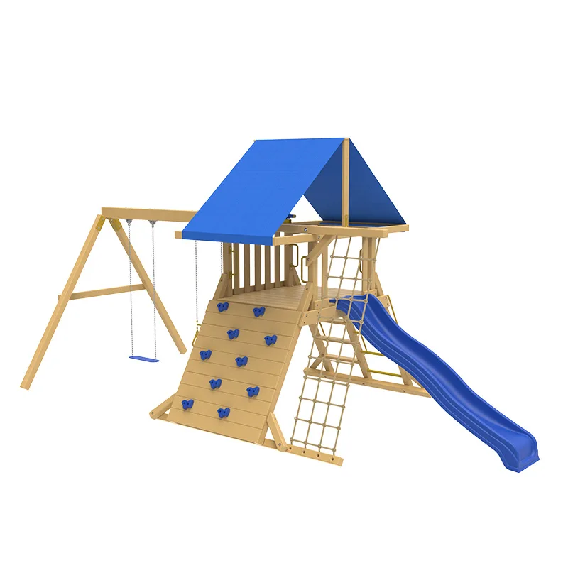 Outdoor Playground Wooden Climbing Frame