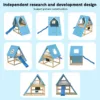 backyard wooden swing set