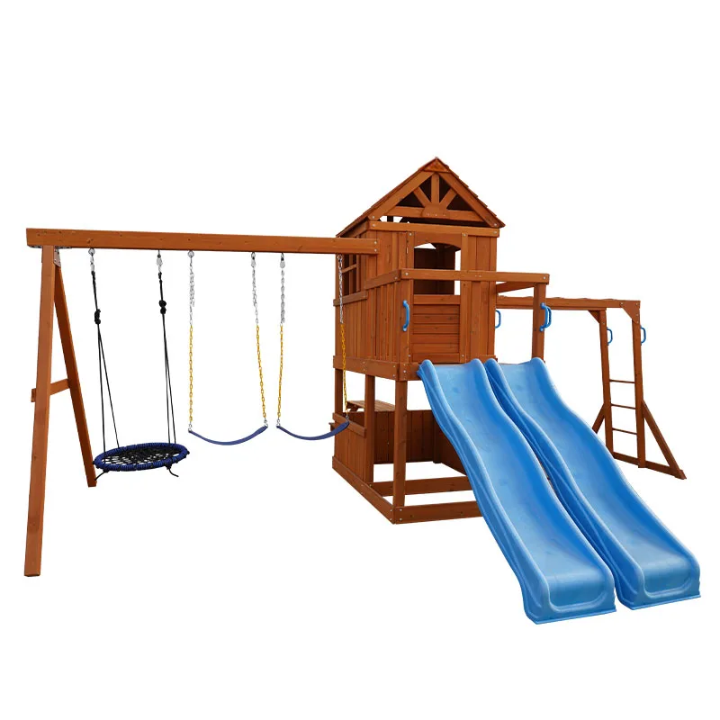wooden playground set