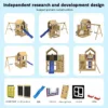 playhouse with swing set