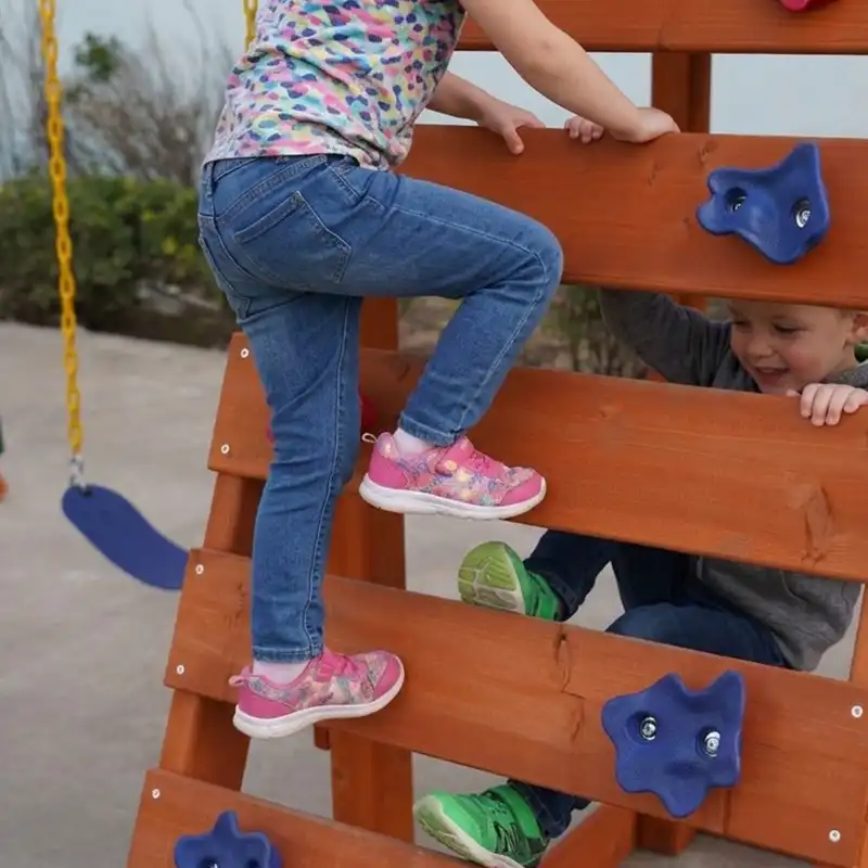 wood swing set for kids