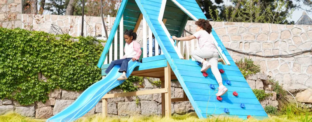 wooden swing set