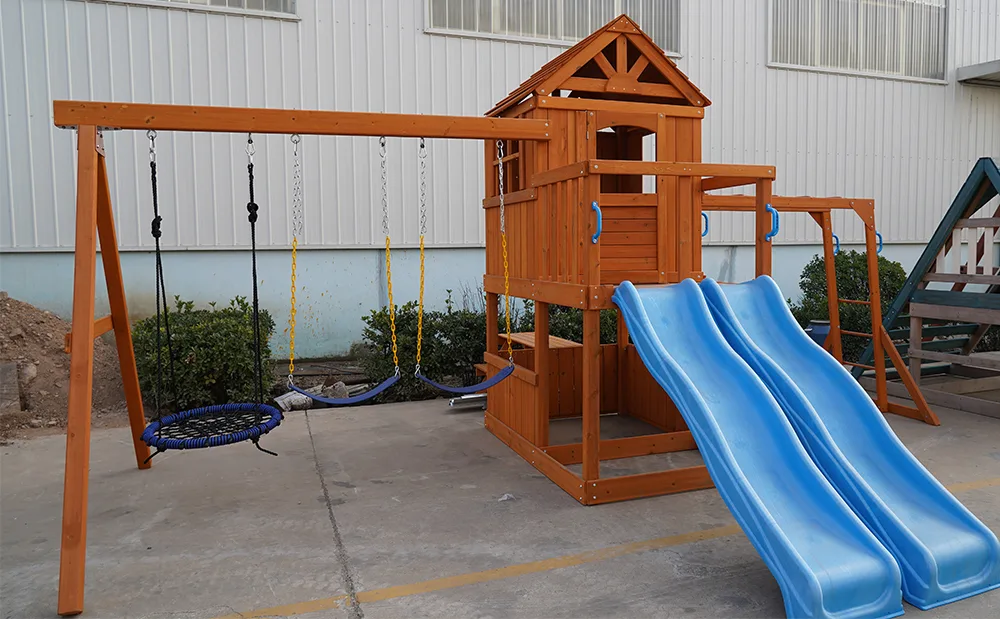 wood playground set
