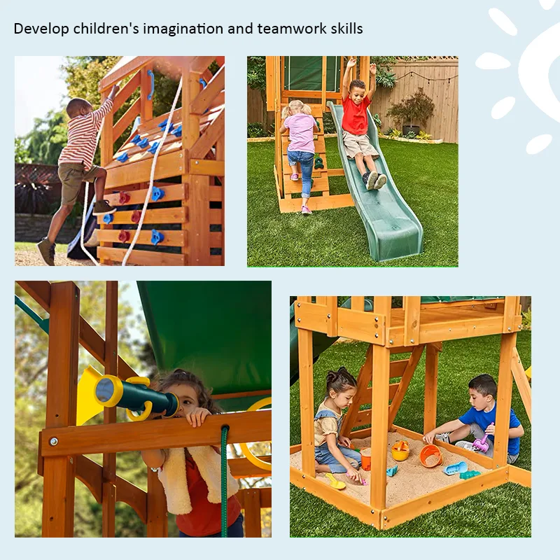 wooden playground set
